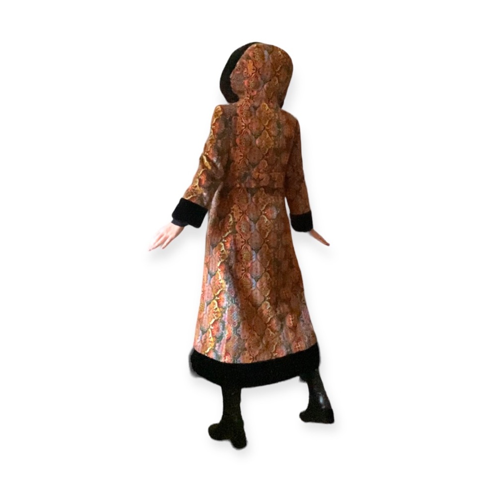 discount available! Hippie Vintage Tapestry Penny Lane Coat 1960s 1970s small - Picture 3 of 7